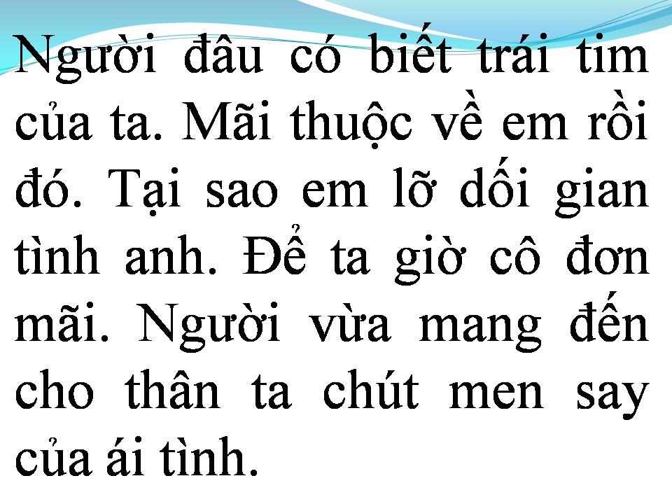 Lời bài hát TÂM HỒN DỐI GIAN
