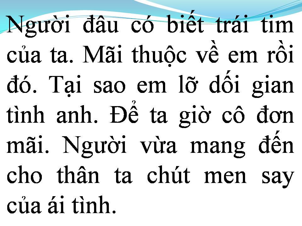 Lời bài hát TÂM HỒN DỐI GIAN