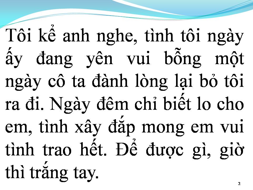 Lời bài hát TÂM SỰ HAI NGƯỜI ĐÀN ÔNG