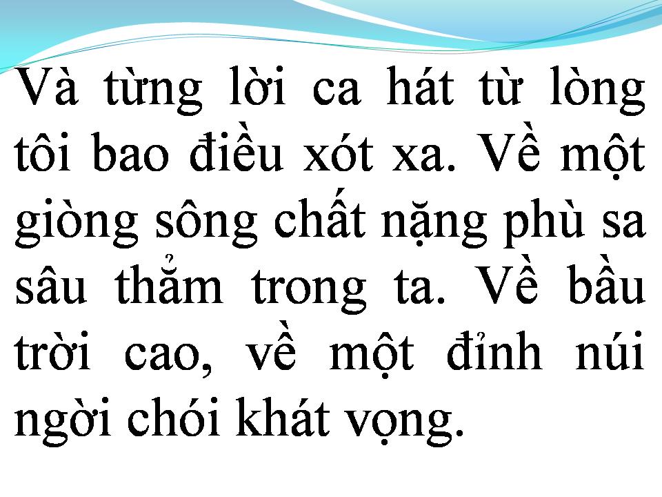 Lời bài hát TÂM SỰ NGƯỜI CA SĨ