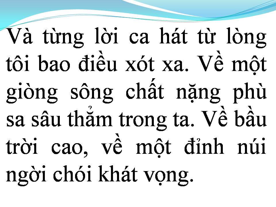 Lời bài hát TÂM SỰ NGƯỜI CA SĨ