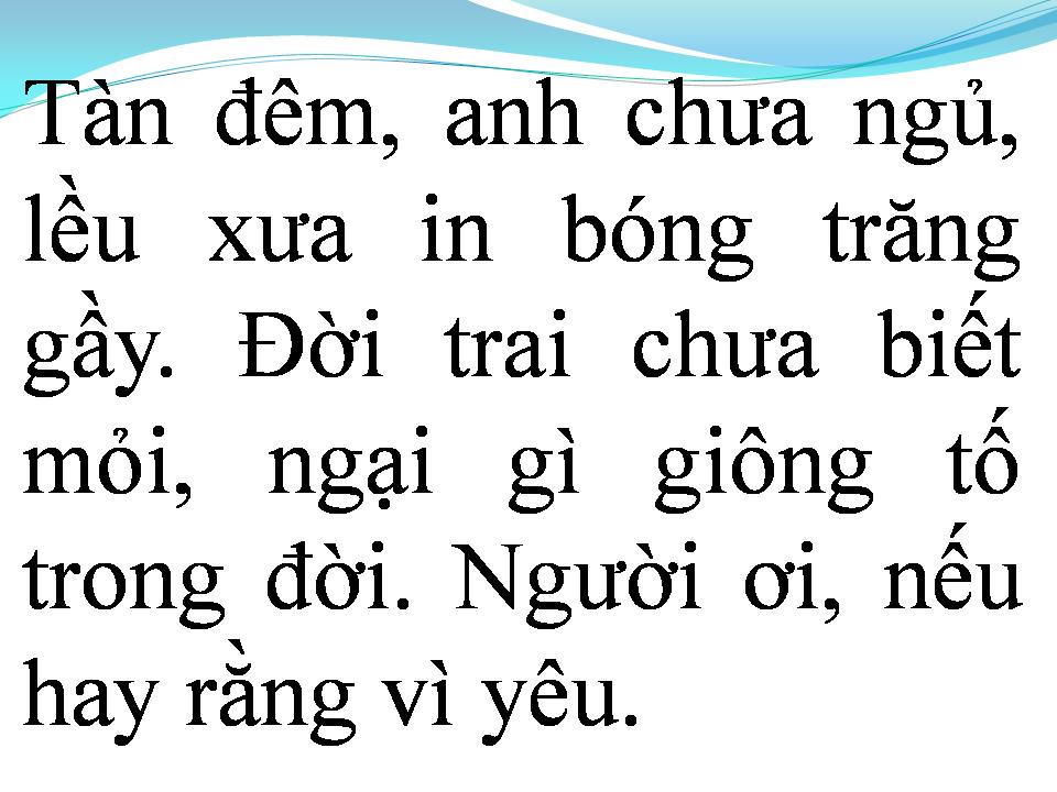 Lời bài hát TÂM SỰ NGƯỜI LÍNH TRẺ