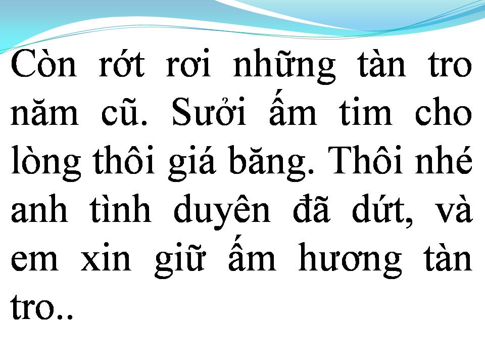 Lời bài hát TÀN TRO