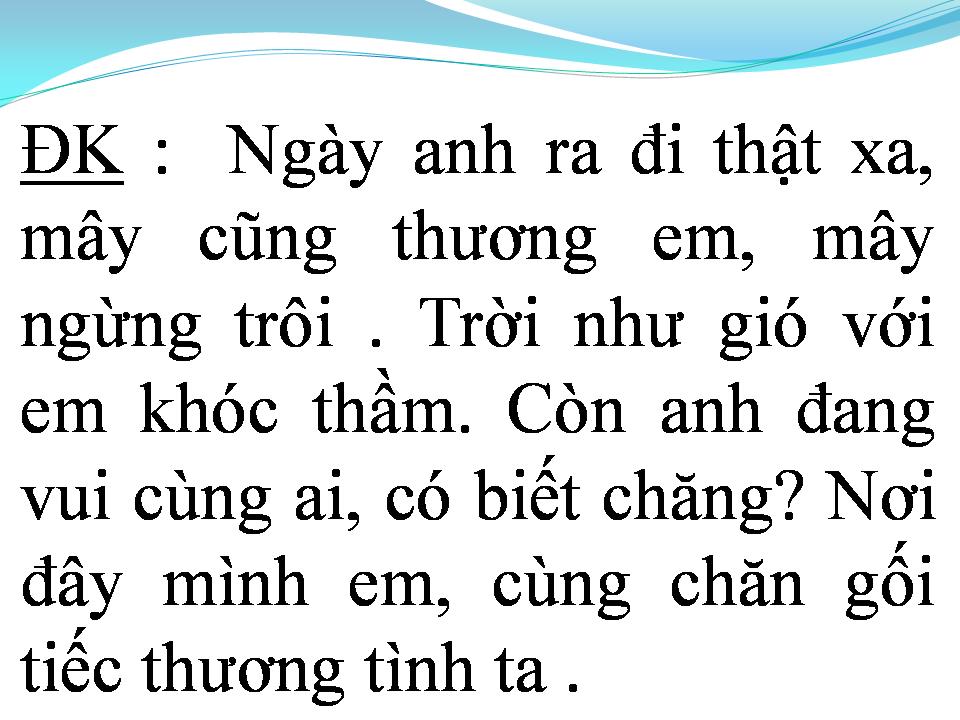 Lời bài hát TIẾC NUỐI CUỘC TÌNH
