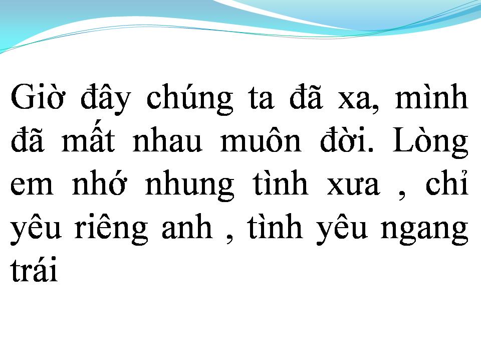 Lời bài hát TIẾC NUỐI CUỘC TÌNH
