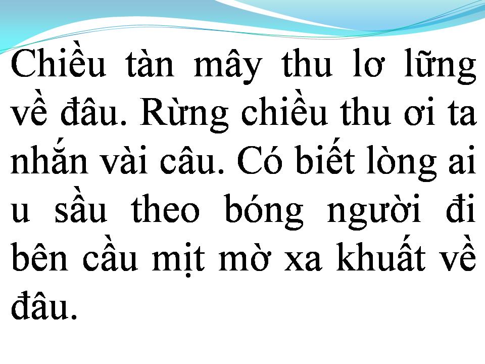Lời bài hát TIẾC THU