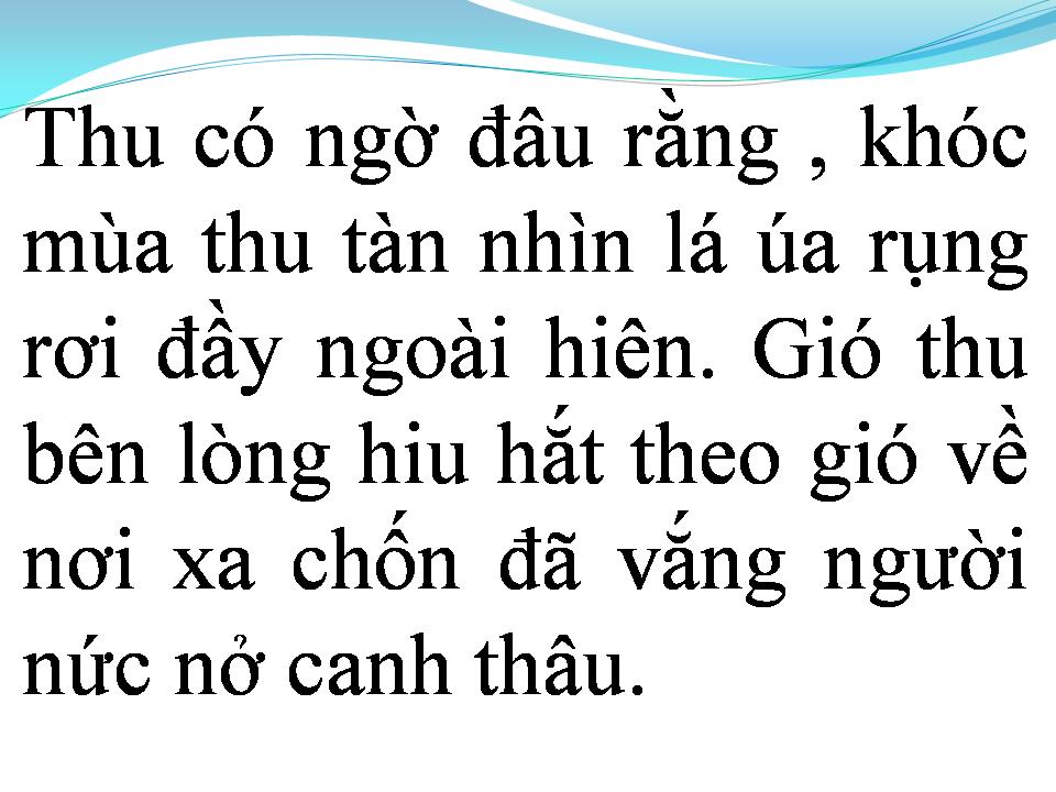 Lời bài hát TIẾC THU