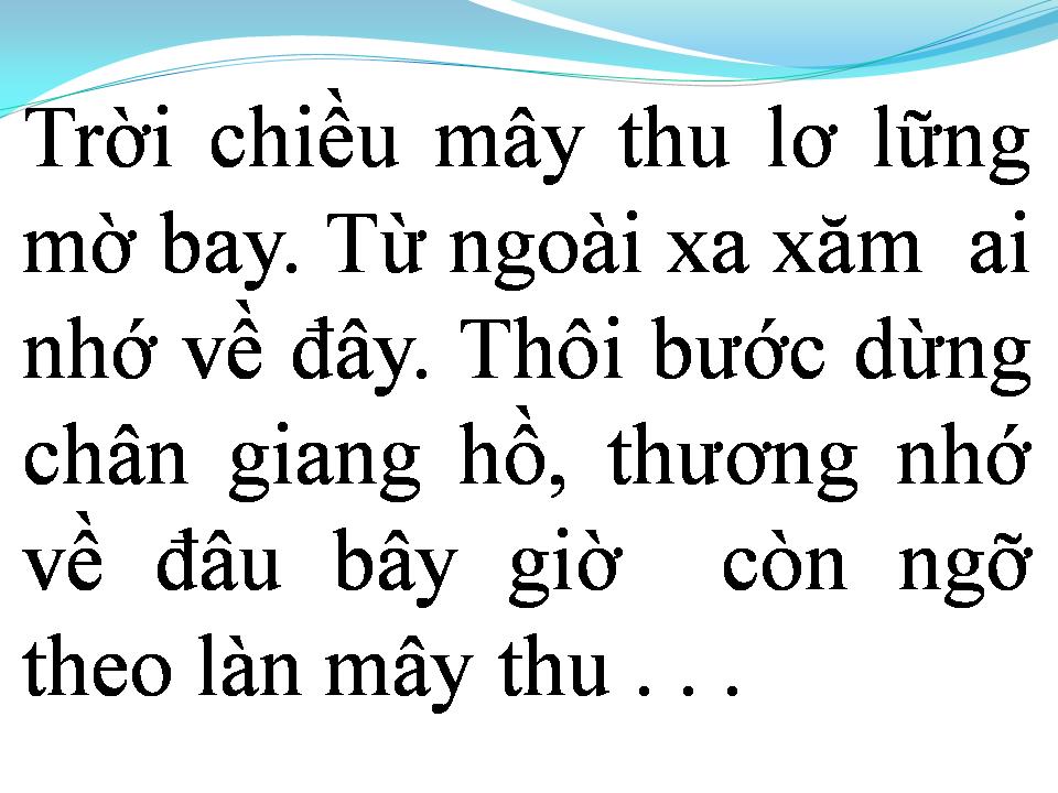 Lời bài hát TIẾC THU