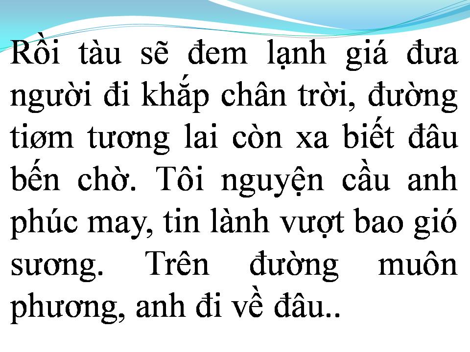 Lời bài hát TIỄN BẠN LÊN ĐƯỜNG