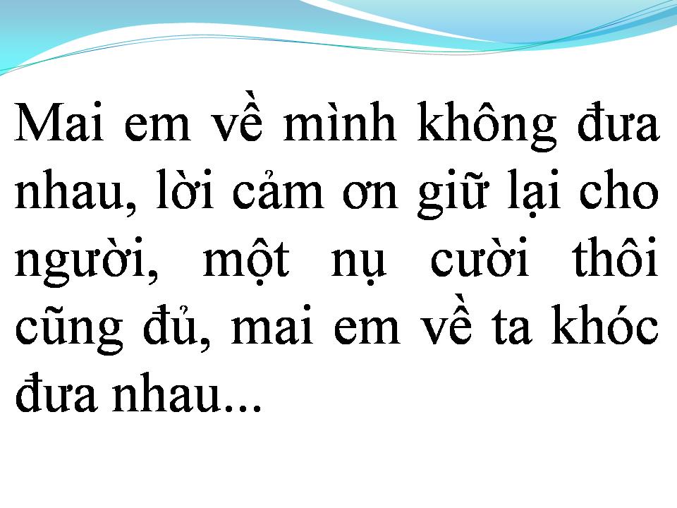 Lời bài hát TIỄN ĐƯA
