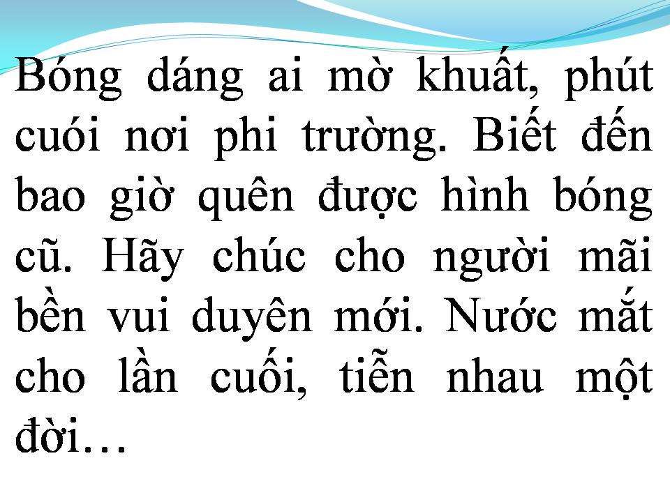 Lời bài hát TIỄN NHAU LẦN CUỐI