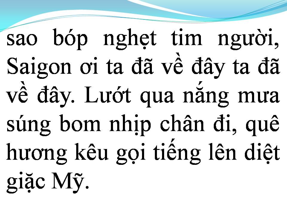 Lời bài hát TIẾN VỀ SÀI GÒN
