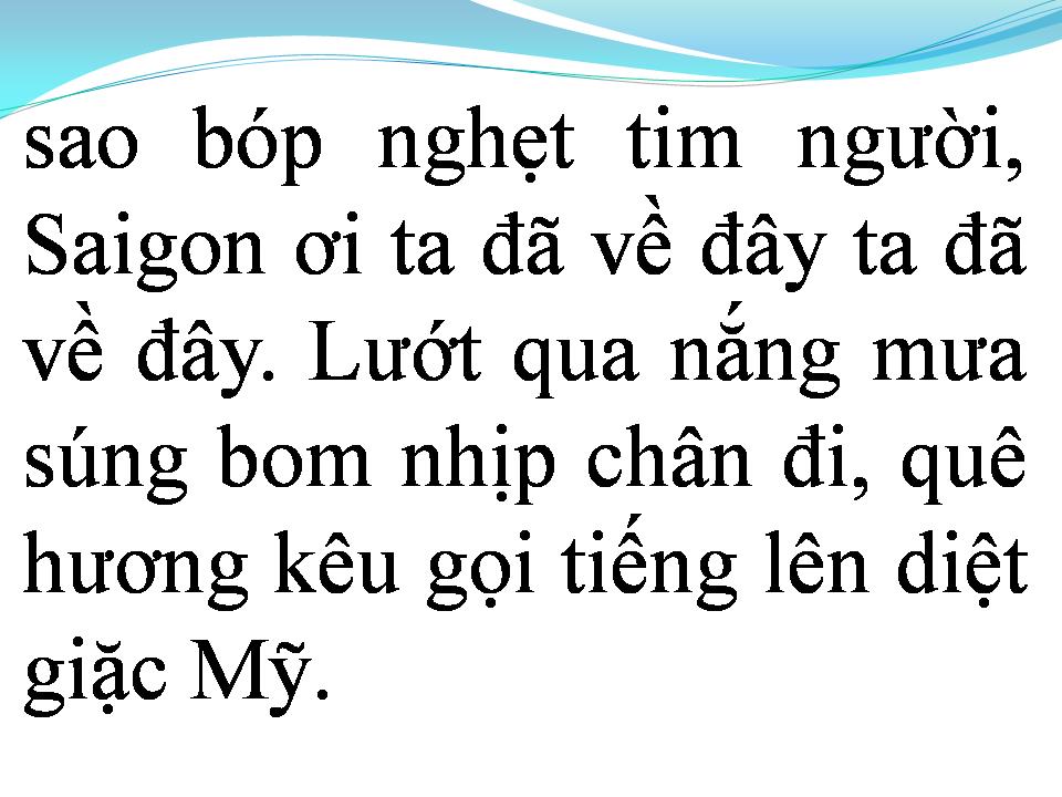Lời bài hát TIẾN VỀ SÀI GÒN