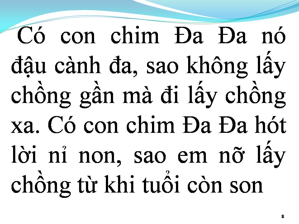 Lời bài hát TIẾNG HÓT CHIM ĐA ĐA