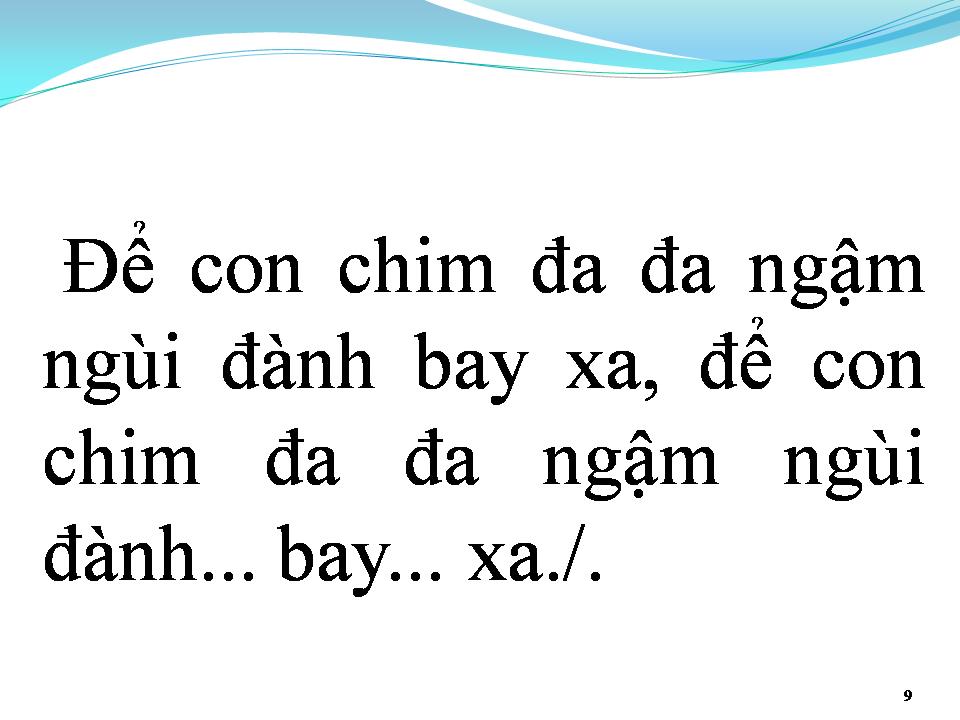 Lời bài hát TIẾNG HÓT CHIM ĐA ĐA