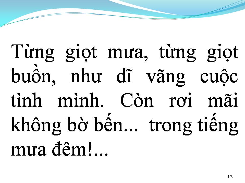 Lời bài hát TIẾNG MƯA ĐÊM