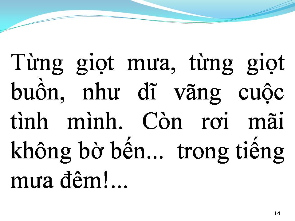 Lời bài hát TIẾNG MƯA ĐÊM