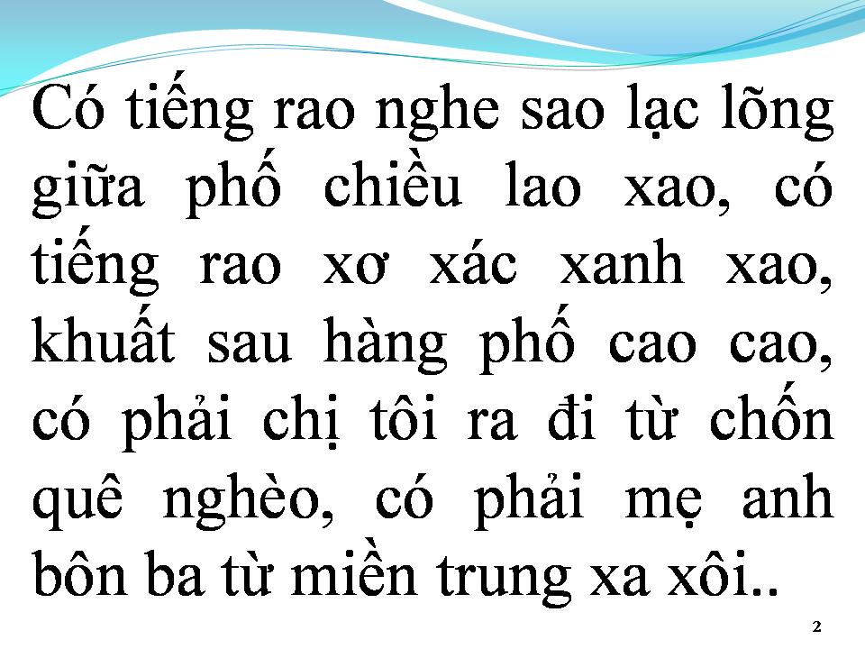 Lời bài hát TIẾNG RAO