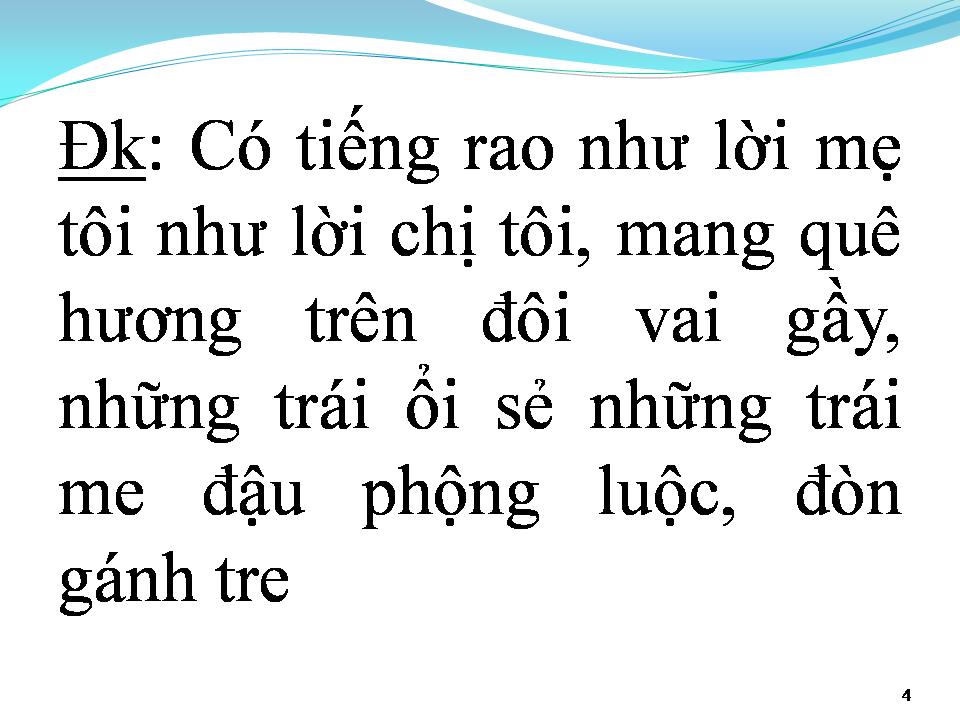 Lời bài hát TIẾNG RAO