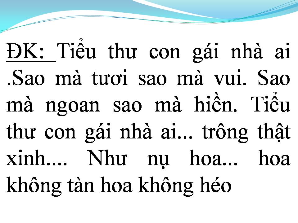 Lời bài hát TIỂU THƯ CON GÁI NHÀ AI
