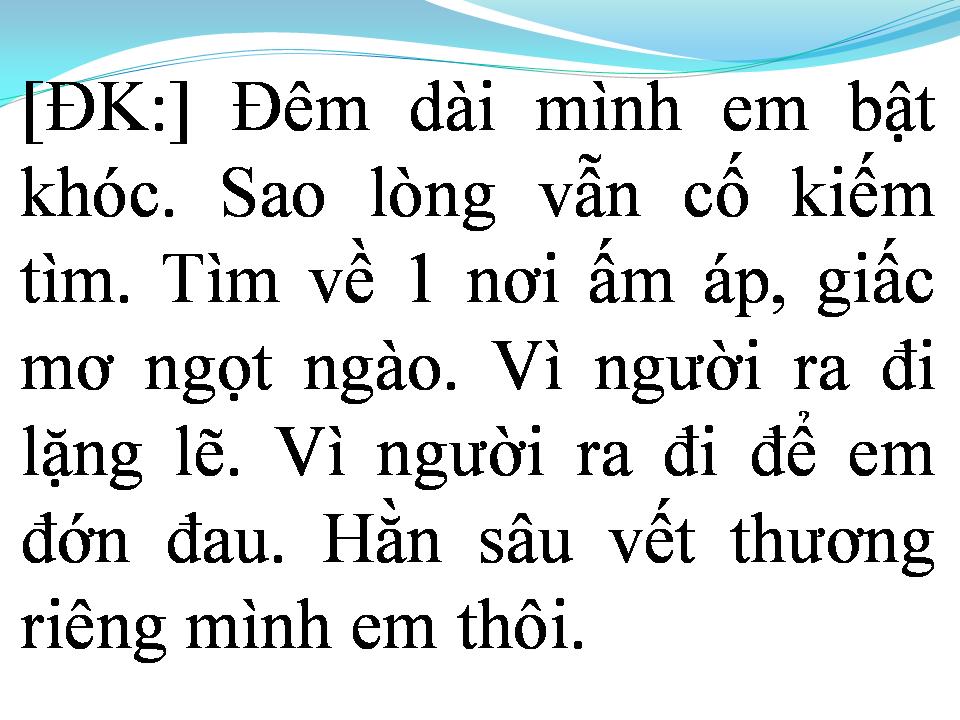 Lời bài hát TÌM LẠI GIẤC MƠ
