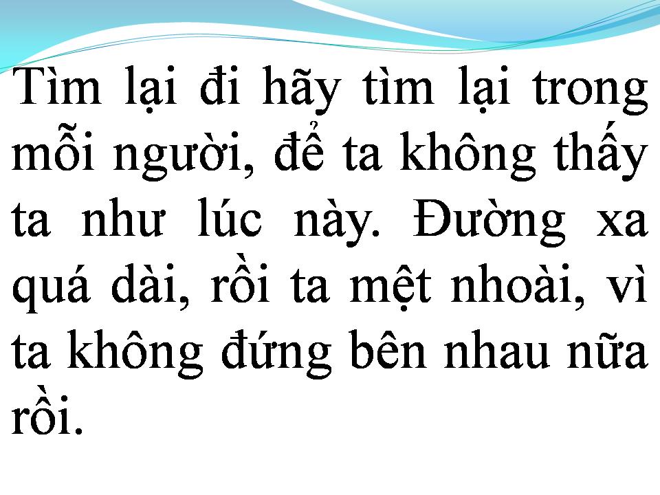 Lời bài hát TÌM LẠI