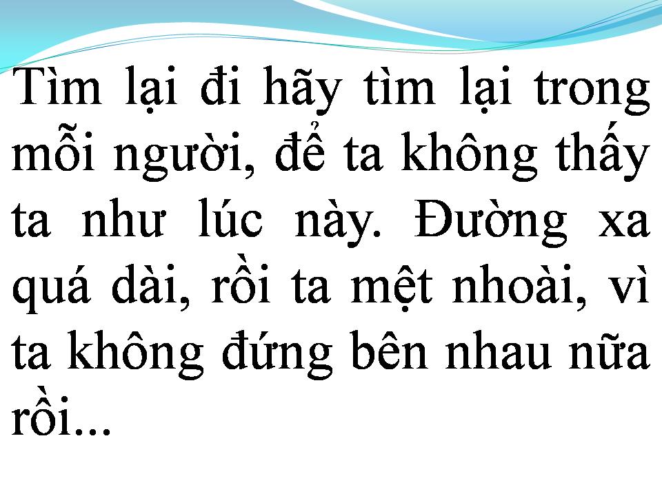 Lời bài hát TÌM LẠI
