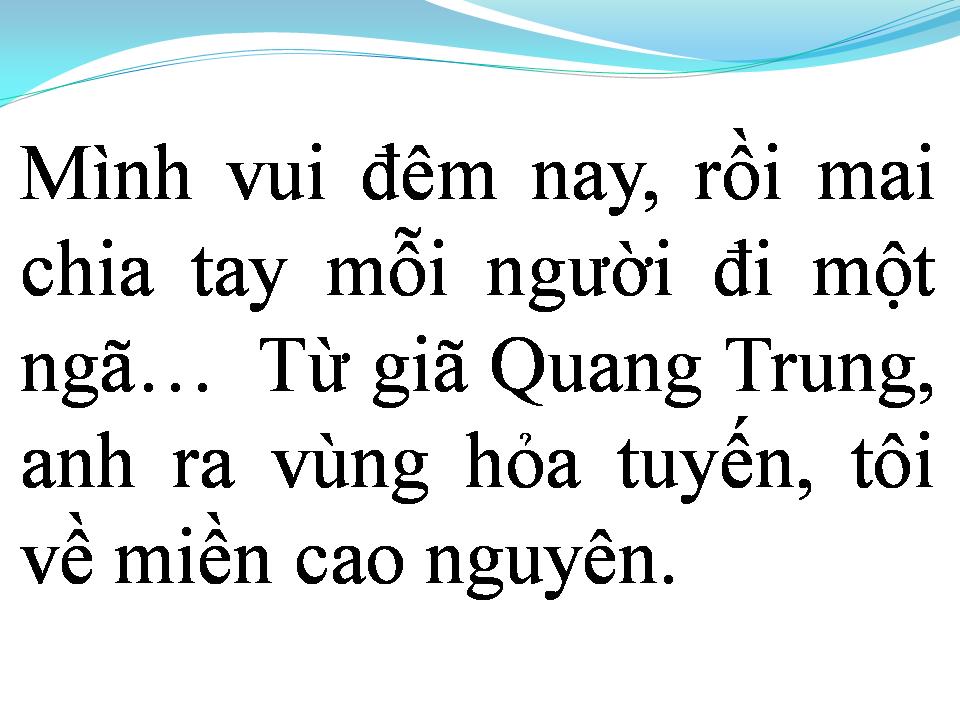 Lời bài hát TÌNH BẠN QUANG TRUNG
