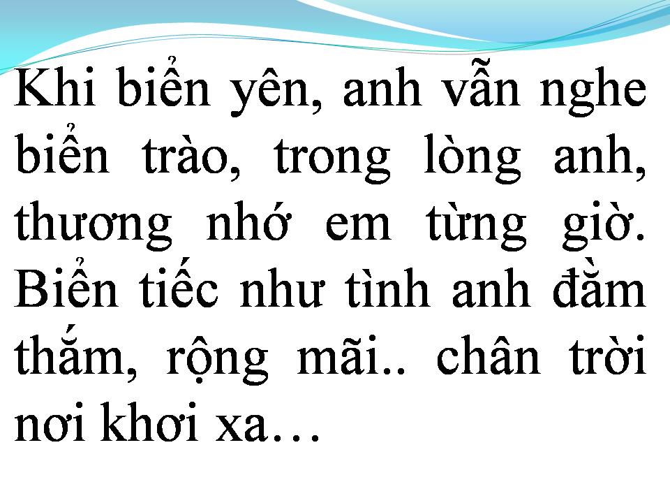 Lời bài hát TÌNH BIỂN