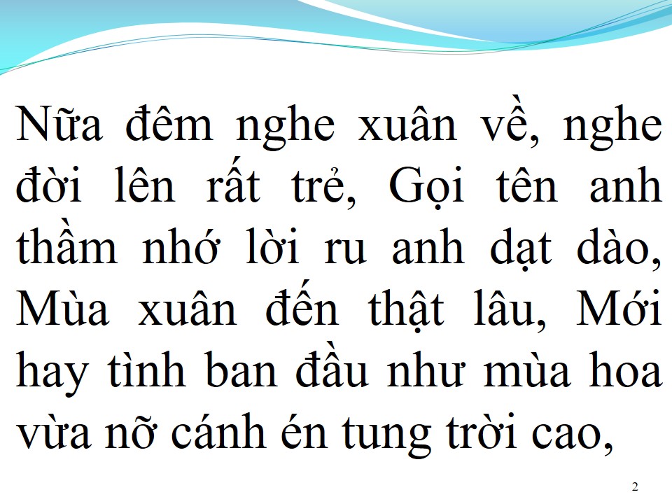 Lời bài hát TÌNH CA MÙA XUÂN