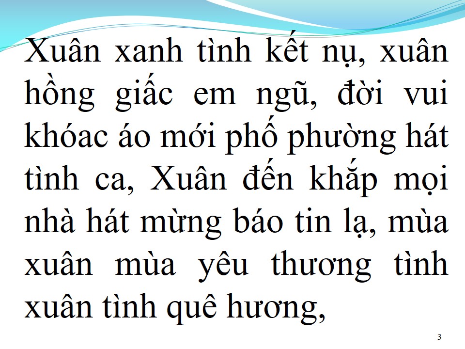 Lời bài hát TÌNH CA MÙA XUÂN