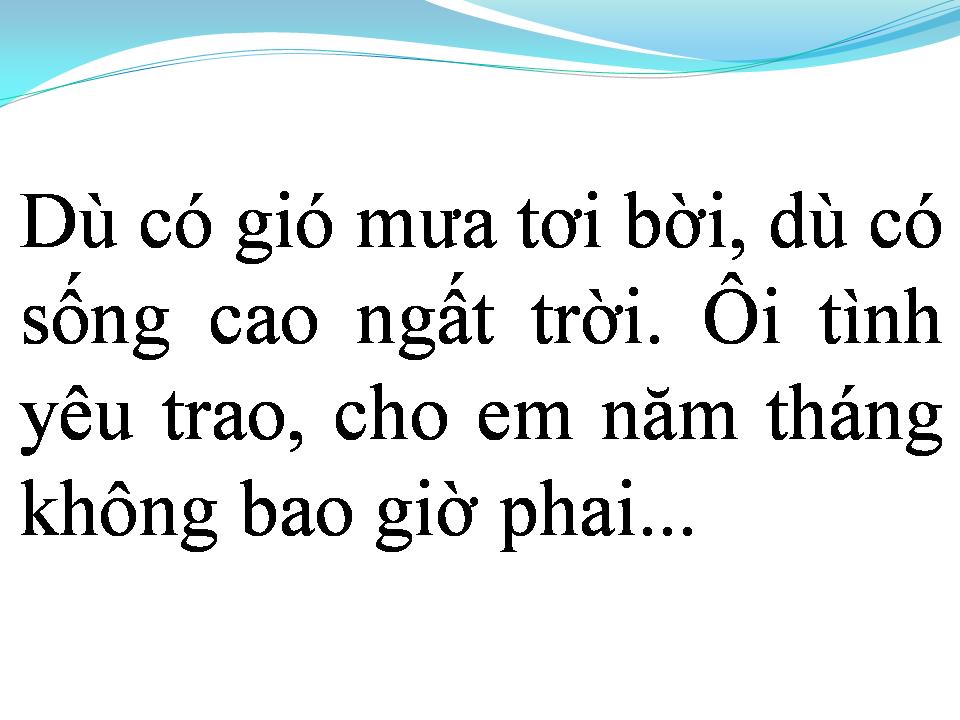 Lời bài hát TÌNH CA MUÔN ĐỜI