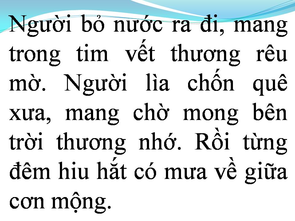 Lời bài hát TÌNH CA NGƯỜI XA XỨ