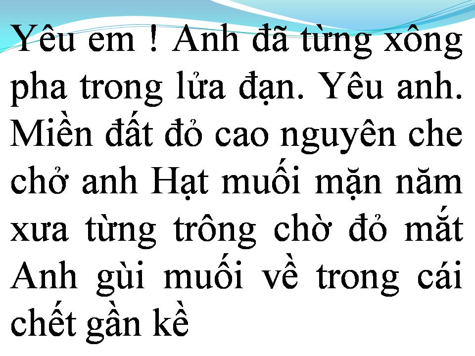 Lời bài hát TÌNH CA TÂY NGUYÊN