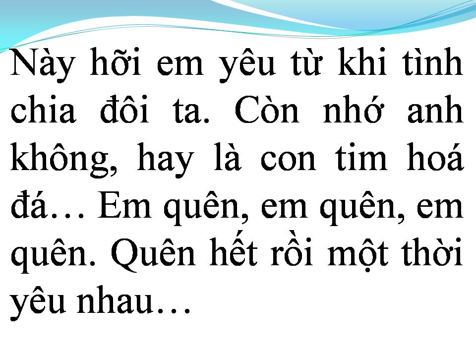 Lời bài hát TÌNH ĐÃ BAY XA