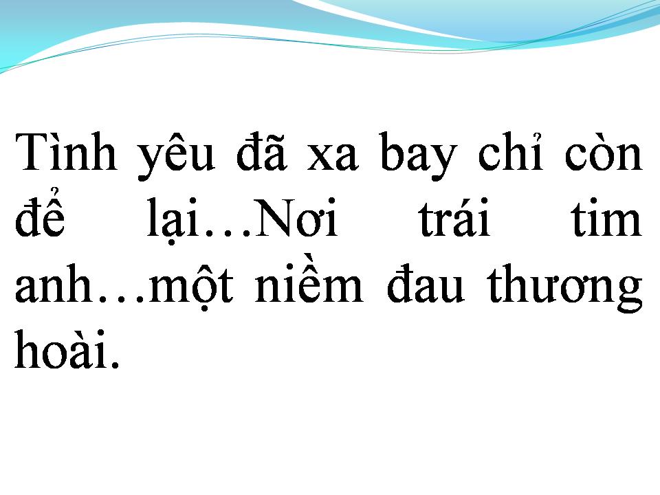 Lời bài hát TÌNH ĐÃ BAY XA