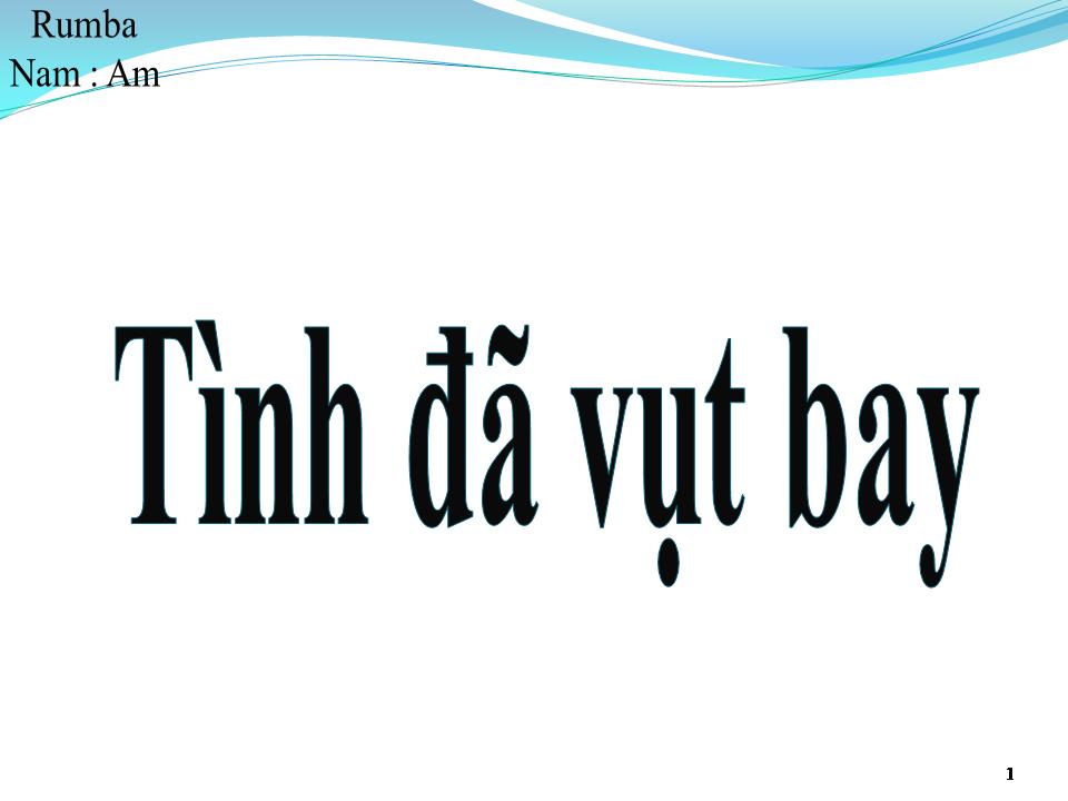 Lời bài hát TÌNH ĐÃ VỤT BAY