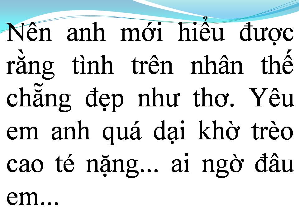 Lời bài hát TÌNH DẠI KHỜ