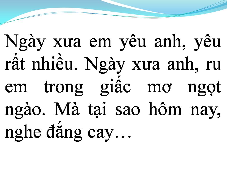 Lời bài hát TÌNH ĐẮNG