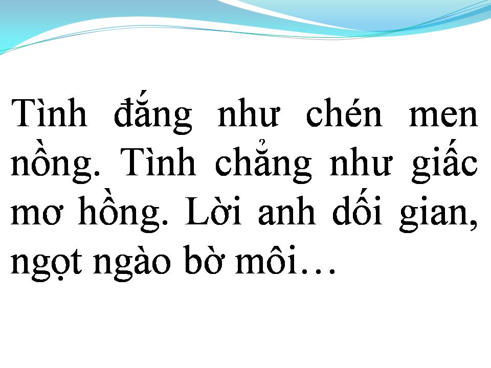 Lời bài hát TÌNH ĐẮNG
