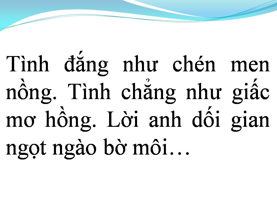 Lời bài hát TÌNH ĐẮNG