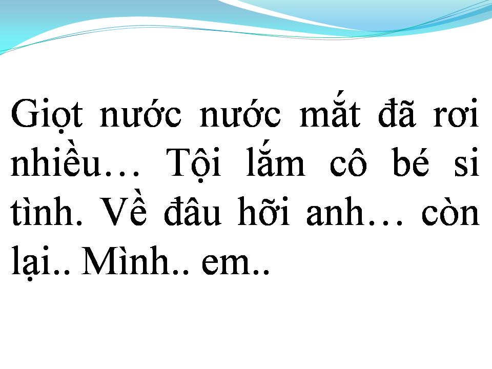 Lời bài hát TÌNH ĐẮNG