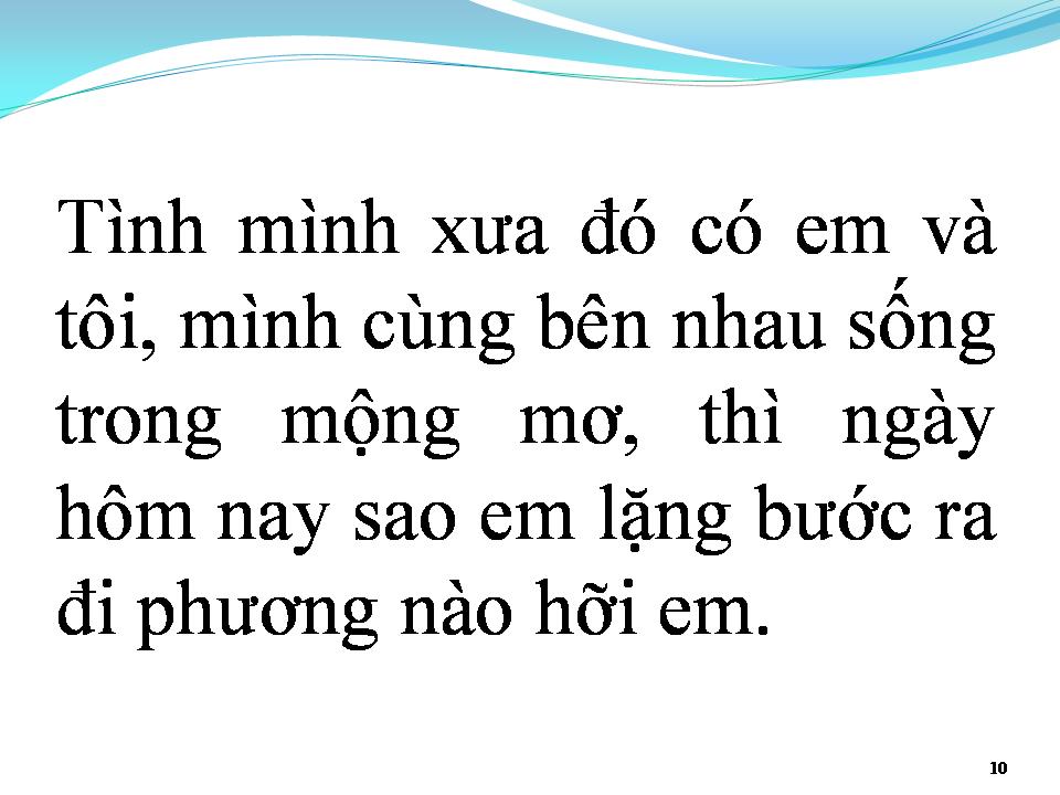 Lời bài hát TÌNH ĐẦU CHƯA NGUÔI