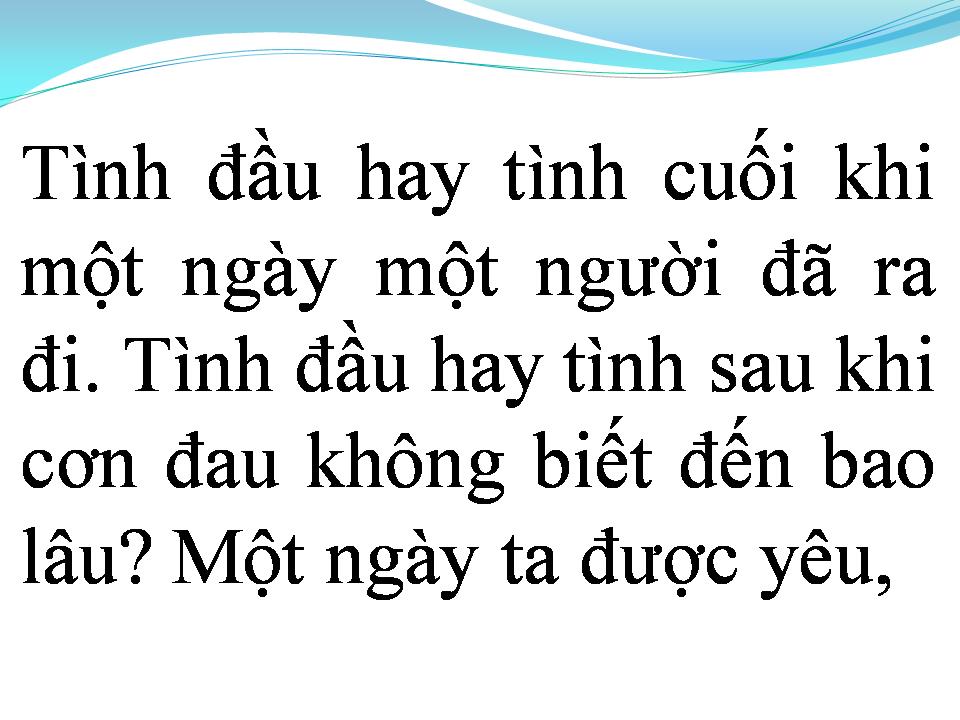 Lời bài hát TÌNH ĐẦU TÌNH CUỐI
