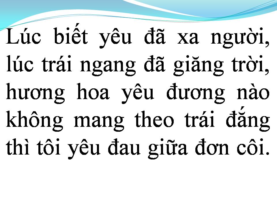 Lời bài hát TÌNH ĐƠN CÔI