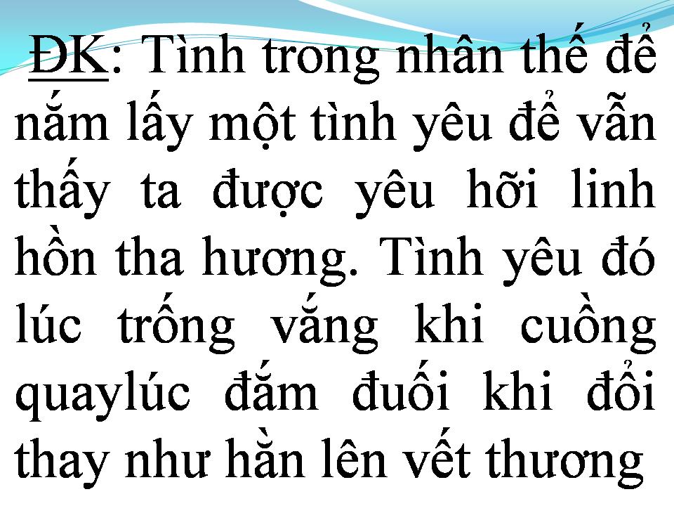 Lời bài hát TÌNH ĐƠN CÔI