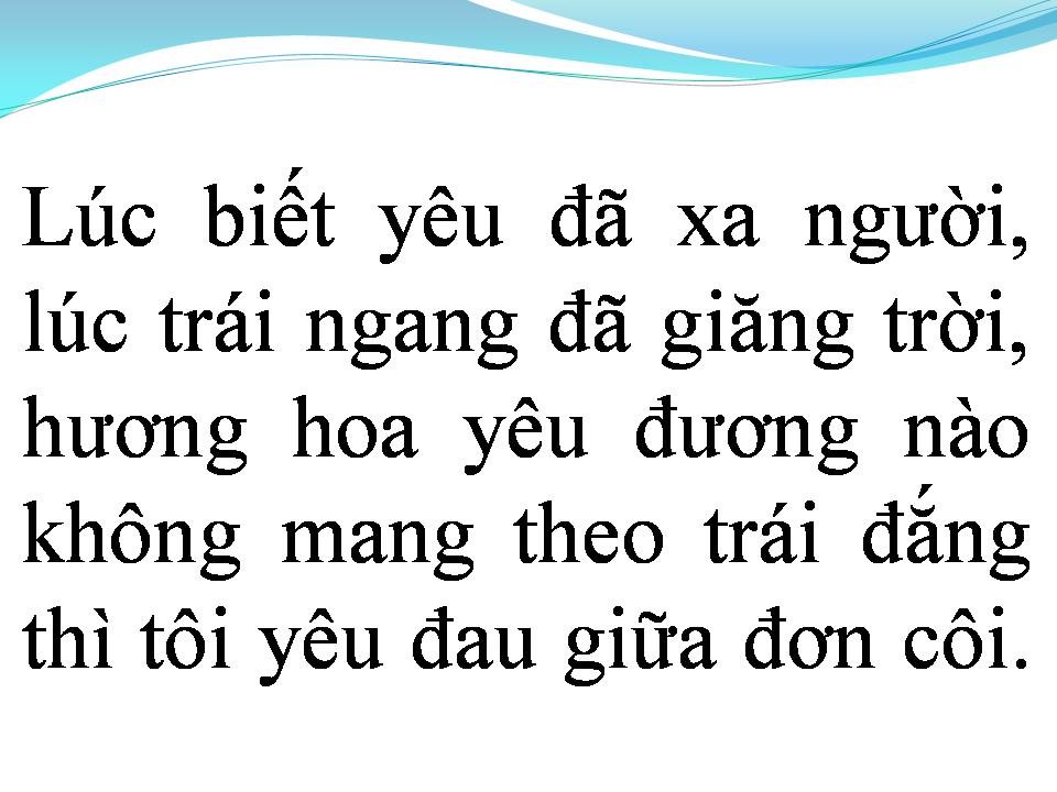 Lời bài hát TÌNH ĐƠN CÔI