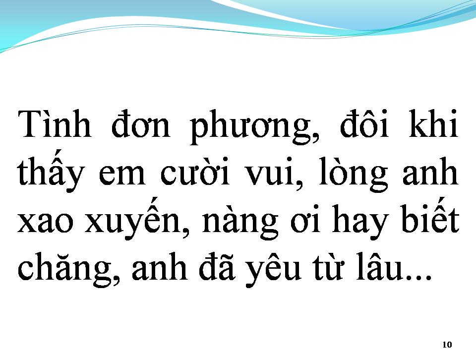 Lời bài hát TÌNH ĐƠN PHƯƠNG 1