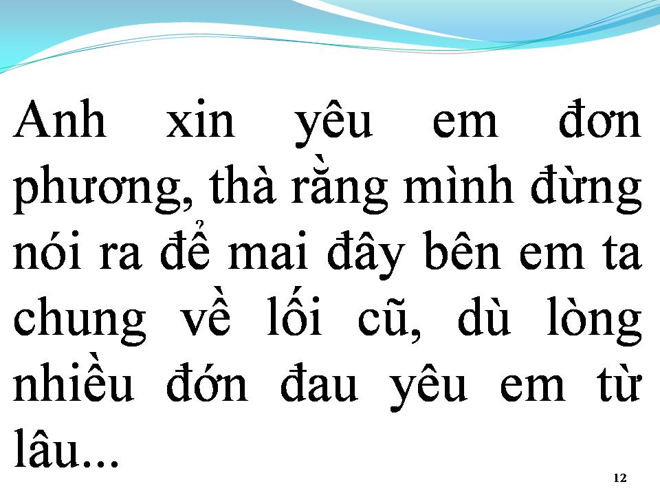 Lời bài hát TÌNH ĐƠN PHƯƠNG 1