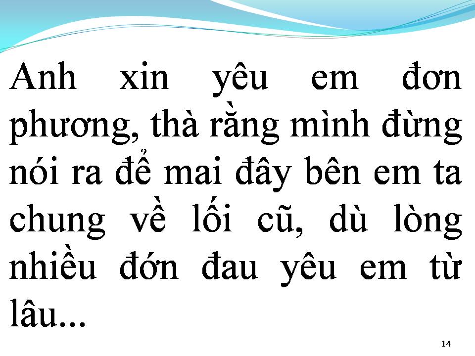 Lời bài hát TÌNH ĐƠN PHƯƠNG 1